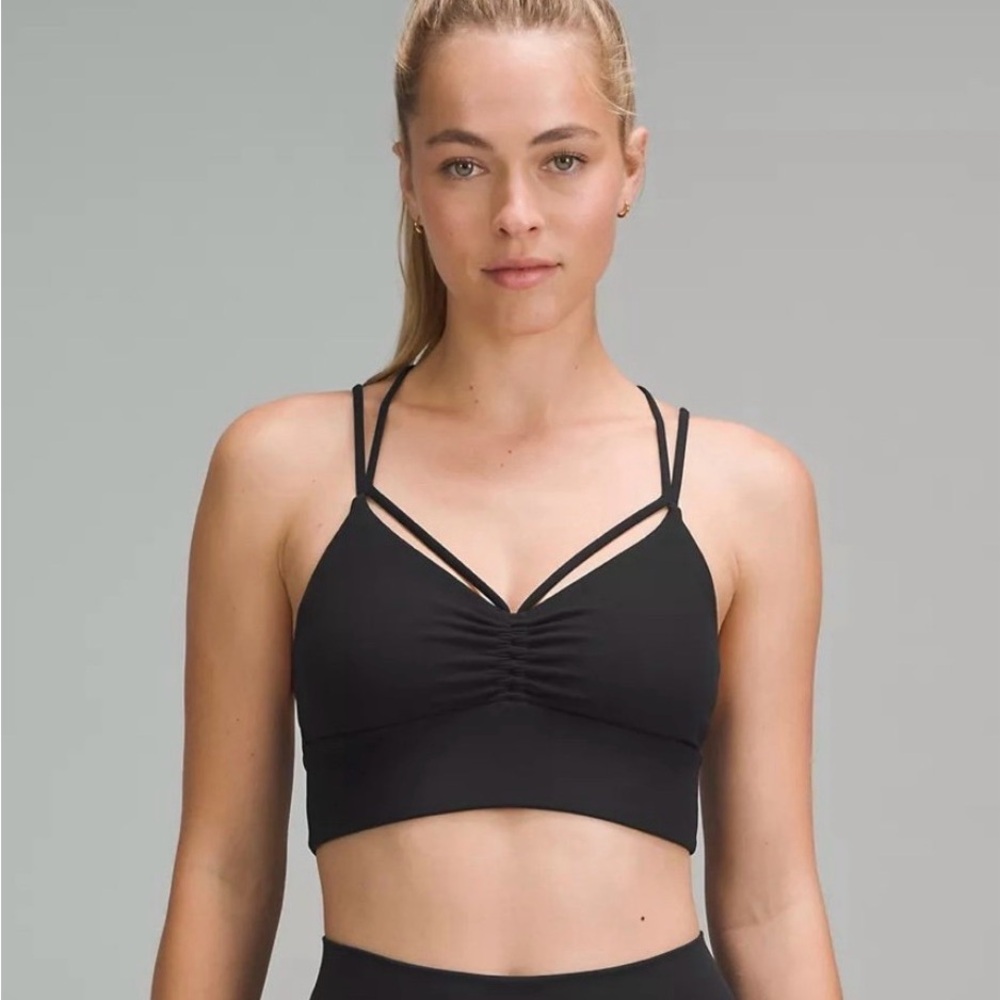 Lululemon Nulu Strappy V-Neck Yoga Bra *Light Support, A/B Cup/Black/Size 8